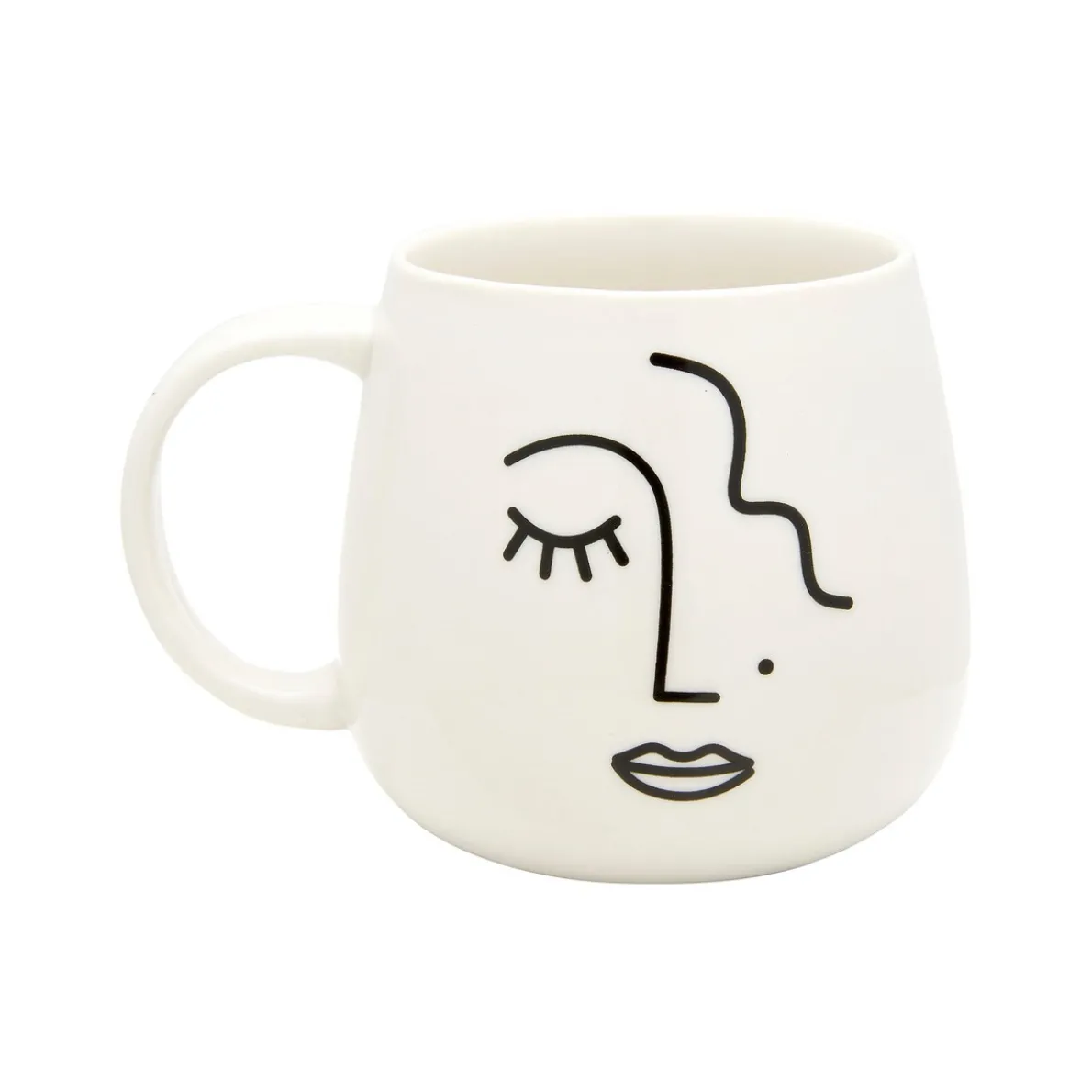 Abstract Face White Mug