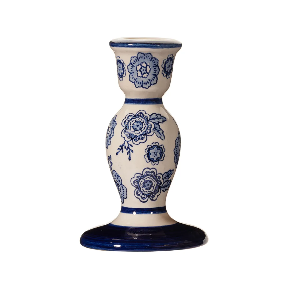 Blue Willow Candlestick Holder