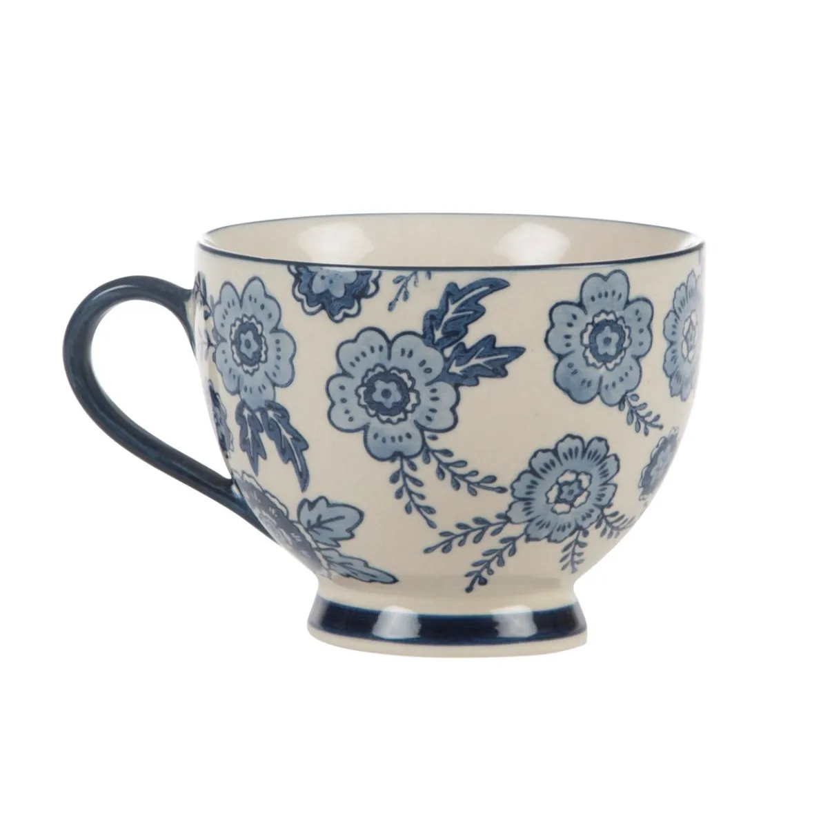Blue Willow Floral Mug