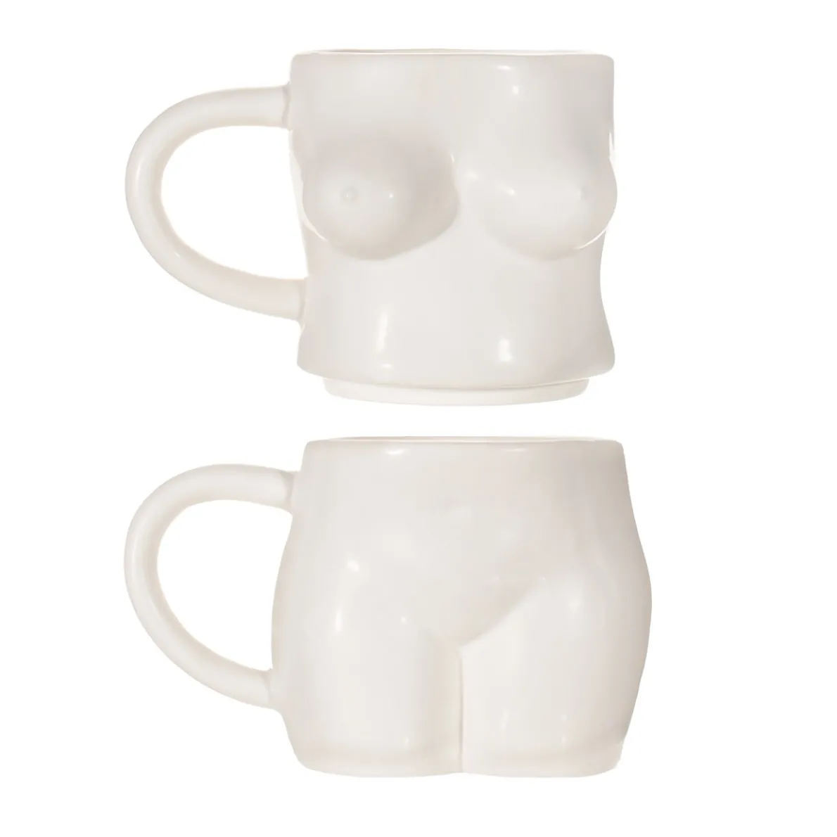 Body Stacking Mugs White - Set of 2