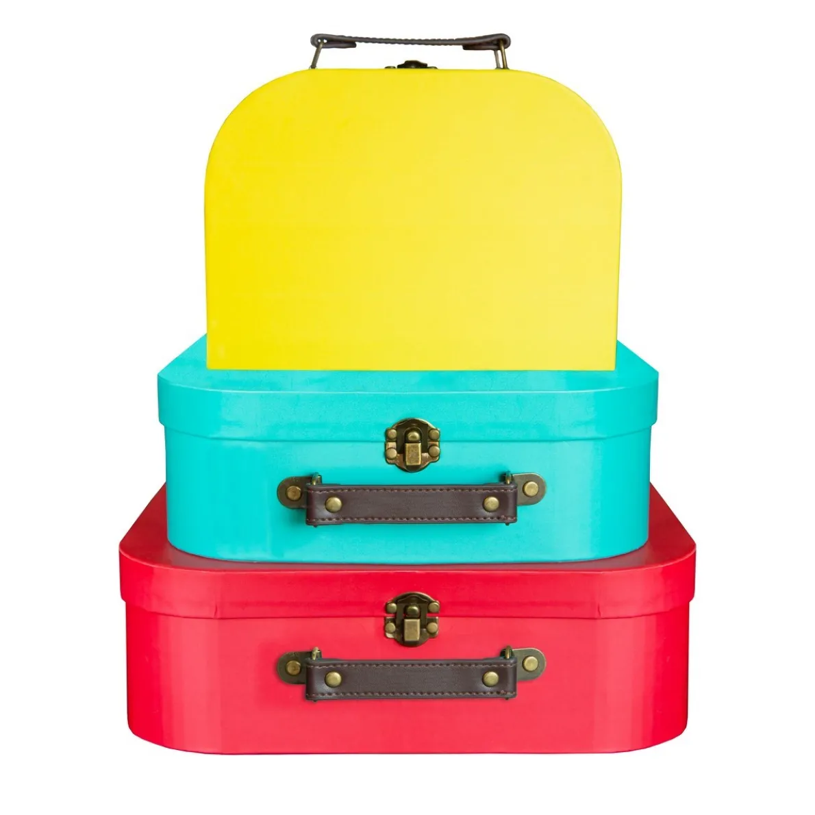 Brights Retro Suitcases - Set of 3