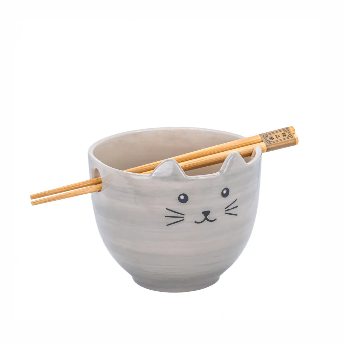 Cat Noodle Bowl - With Chopsticks