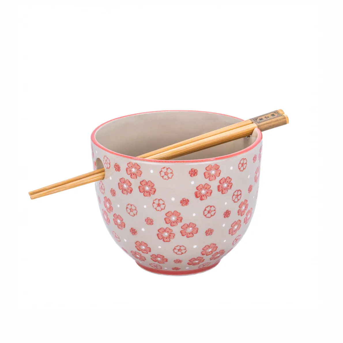 Cherry Blossom Noodle Bowl - With Chopsticks