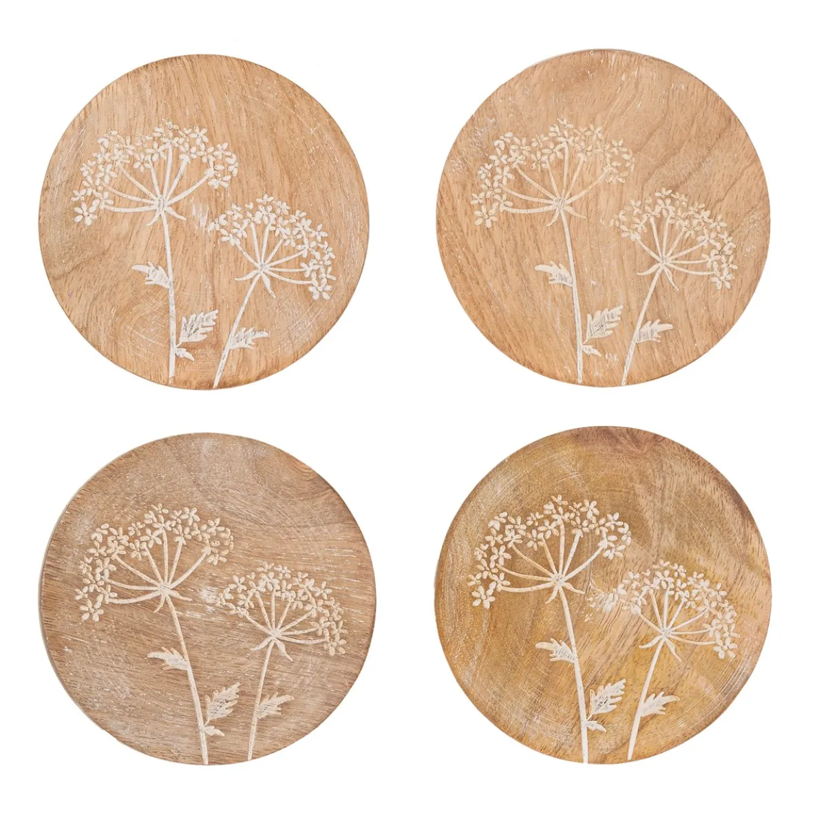 Cow Parsley Coasters - Set of 4