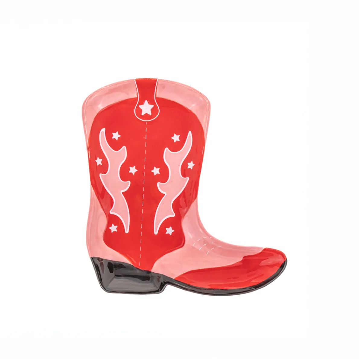 Cowboy Boot Pink & Red Trinket Dish