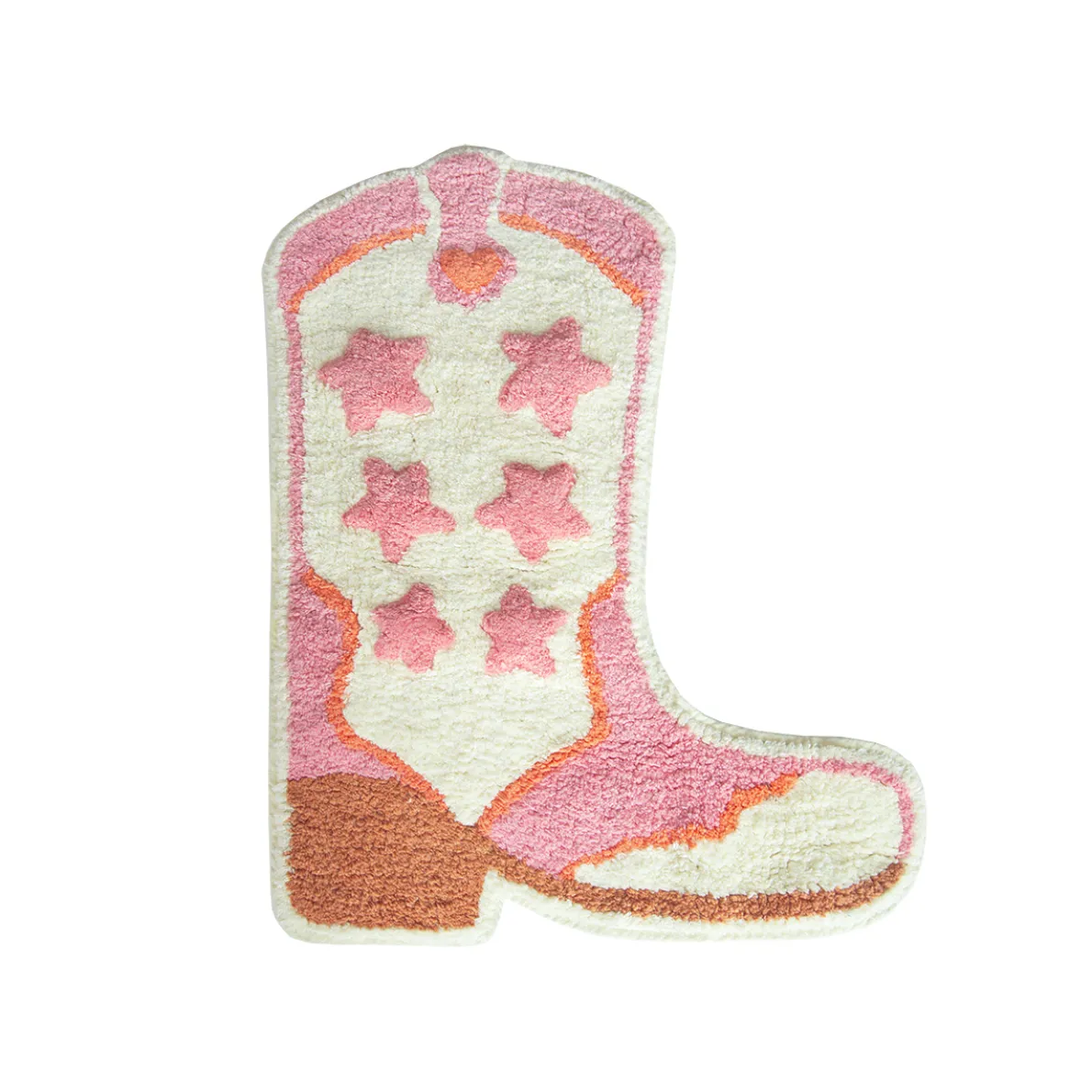 Cowboy Boot Tufted Bath Mat