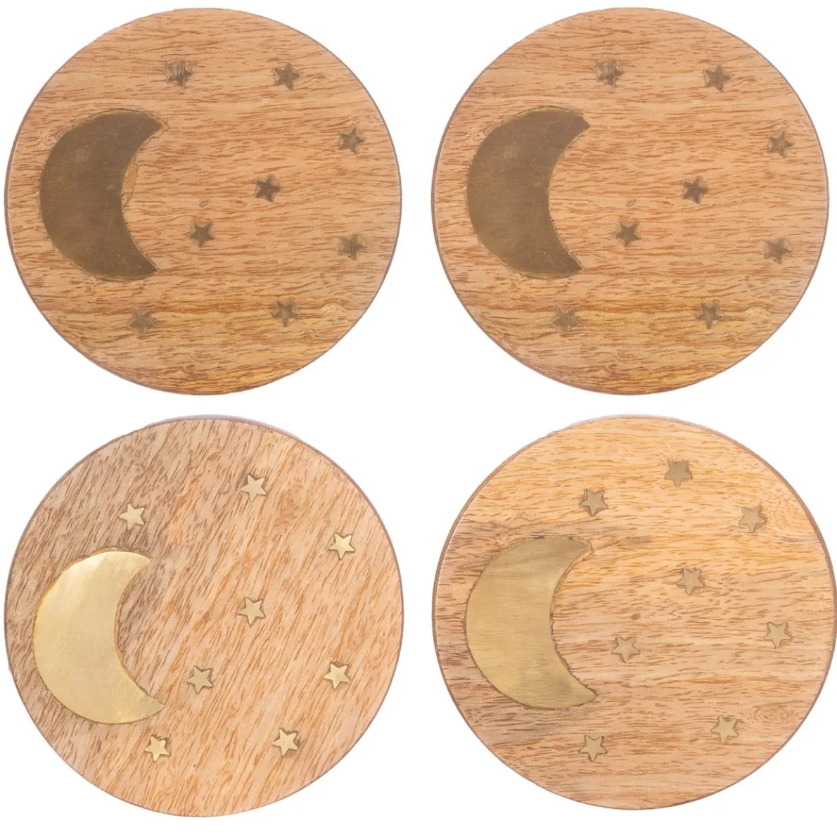 Crescent Moon Coasters - Set of 4