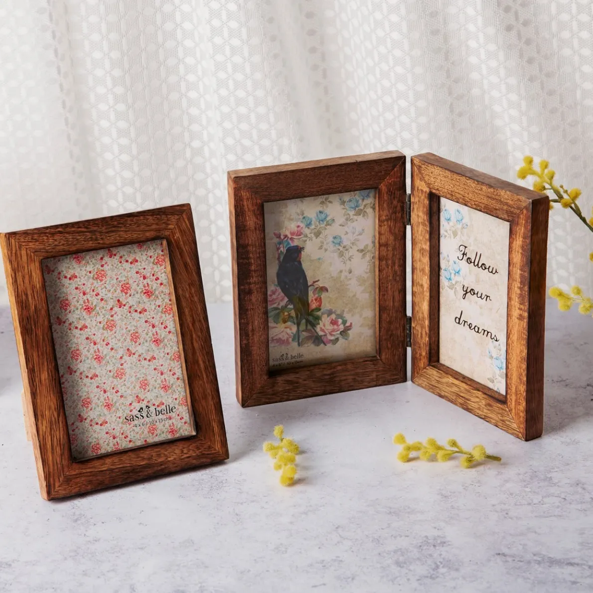 Dark Brown Wood Photo Frame