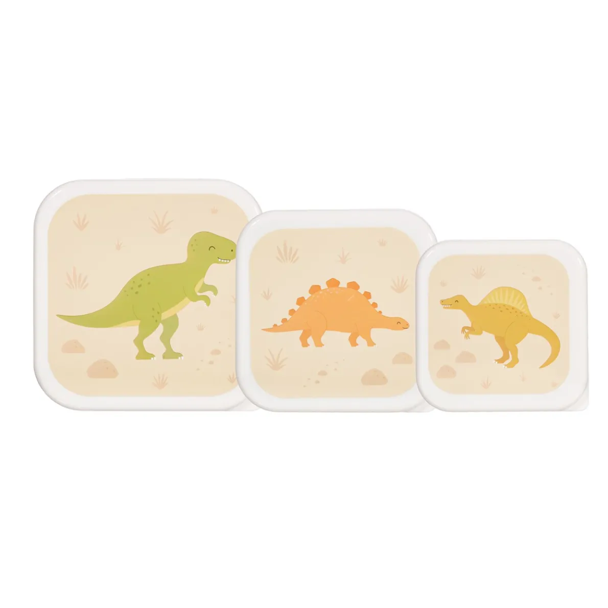 Desert Dino Lunch Boxes - Set of 3