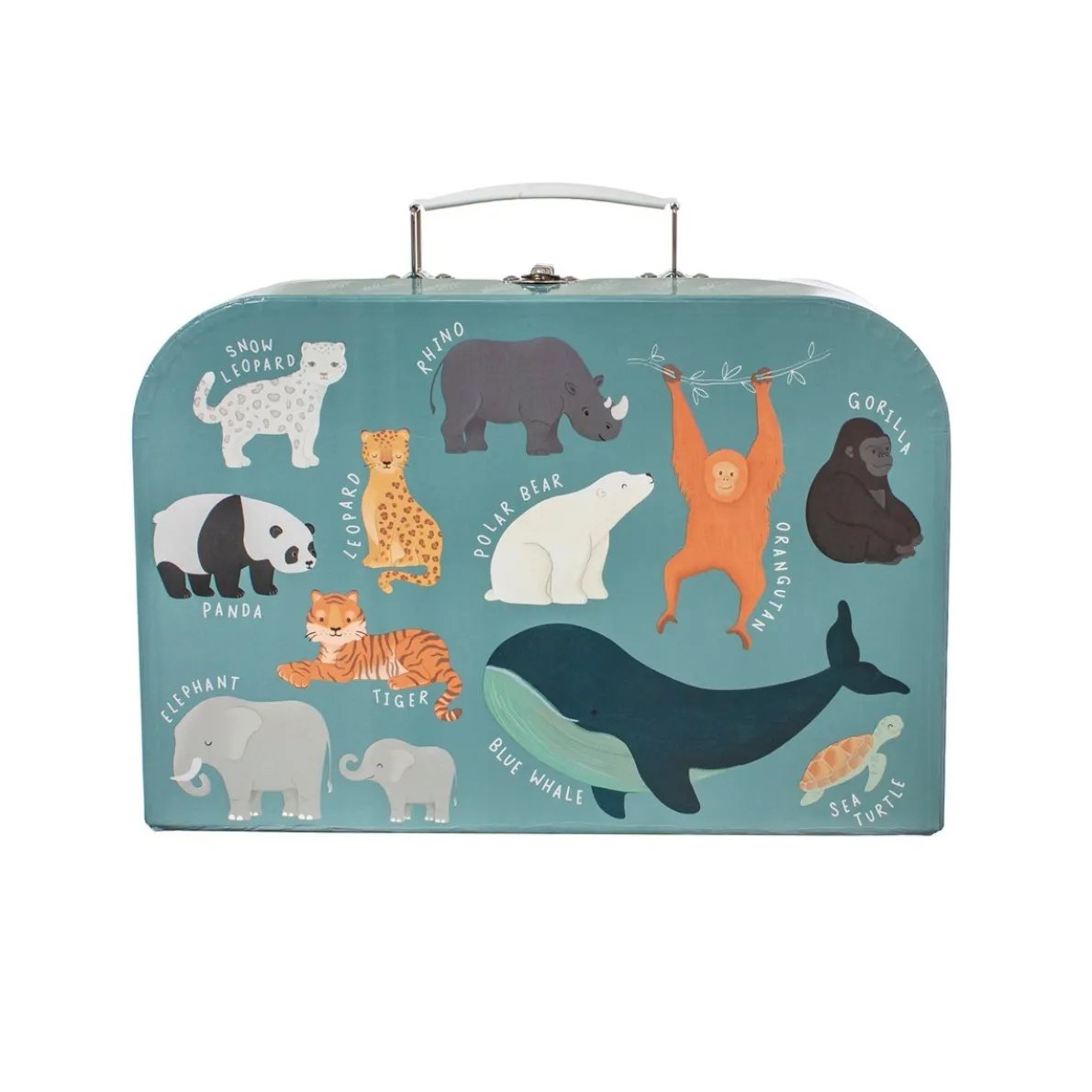 Endangered Animals Print Tin Tea Set