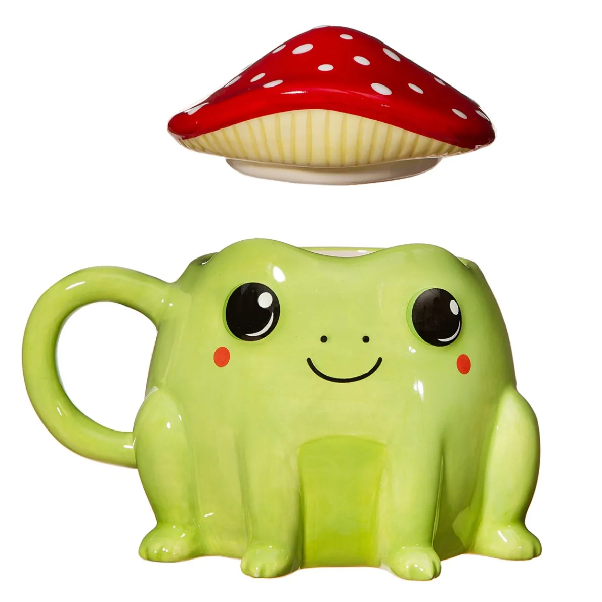 Fergus Frog Mug with Mushroom Lid
