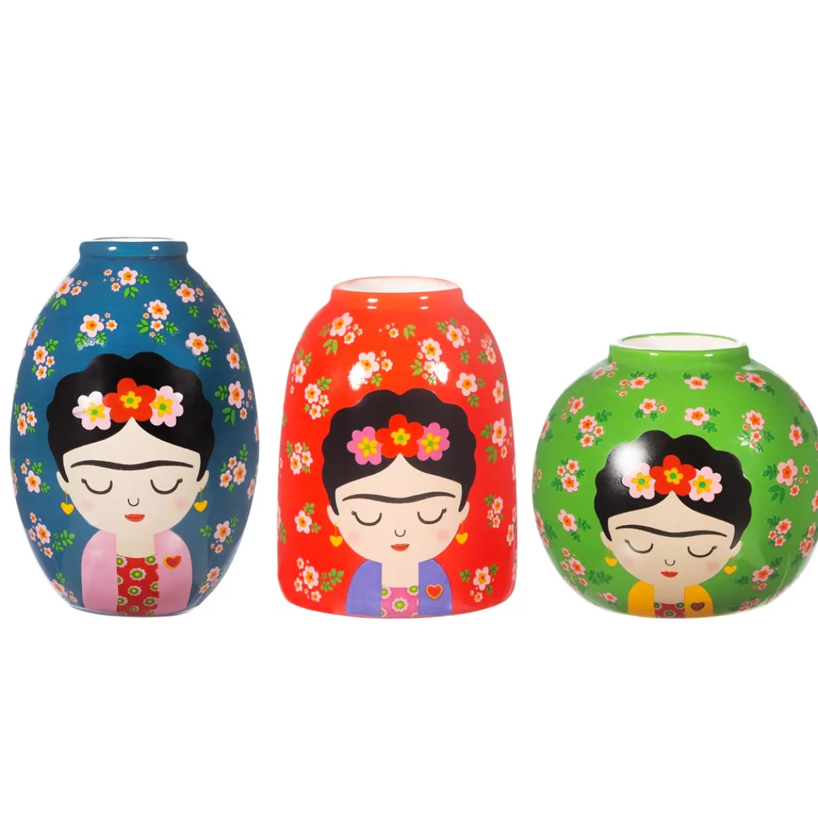 Floral Frida Vases - Set of 3