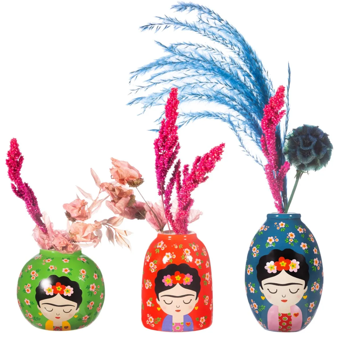 Floral Frida Vases - Set of 3