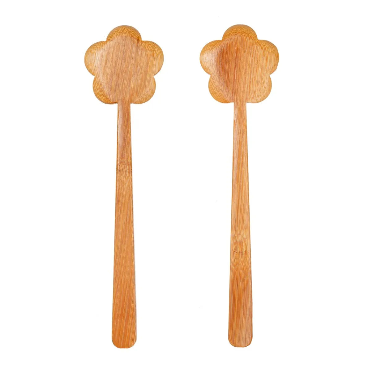 Flower Bamboo Salad Servers