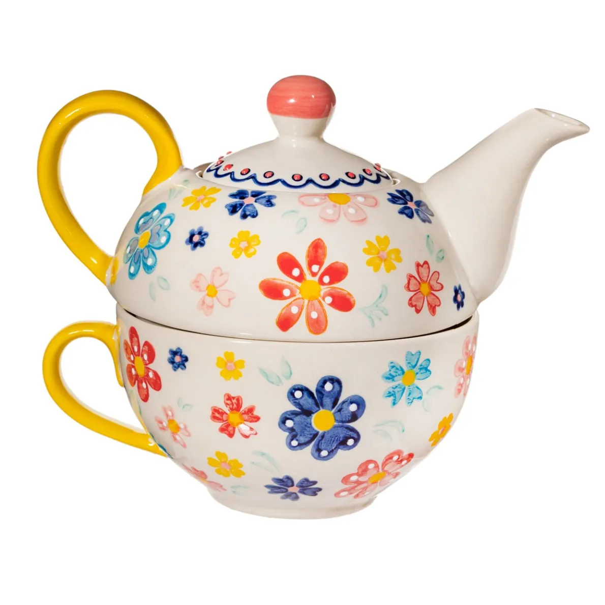 Folk Floral Tea for One