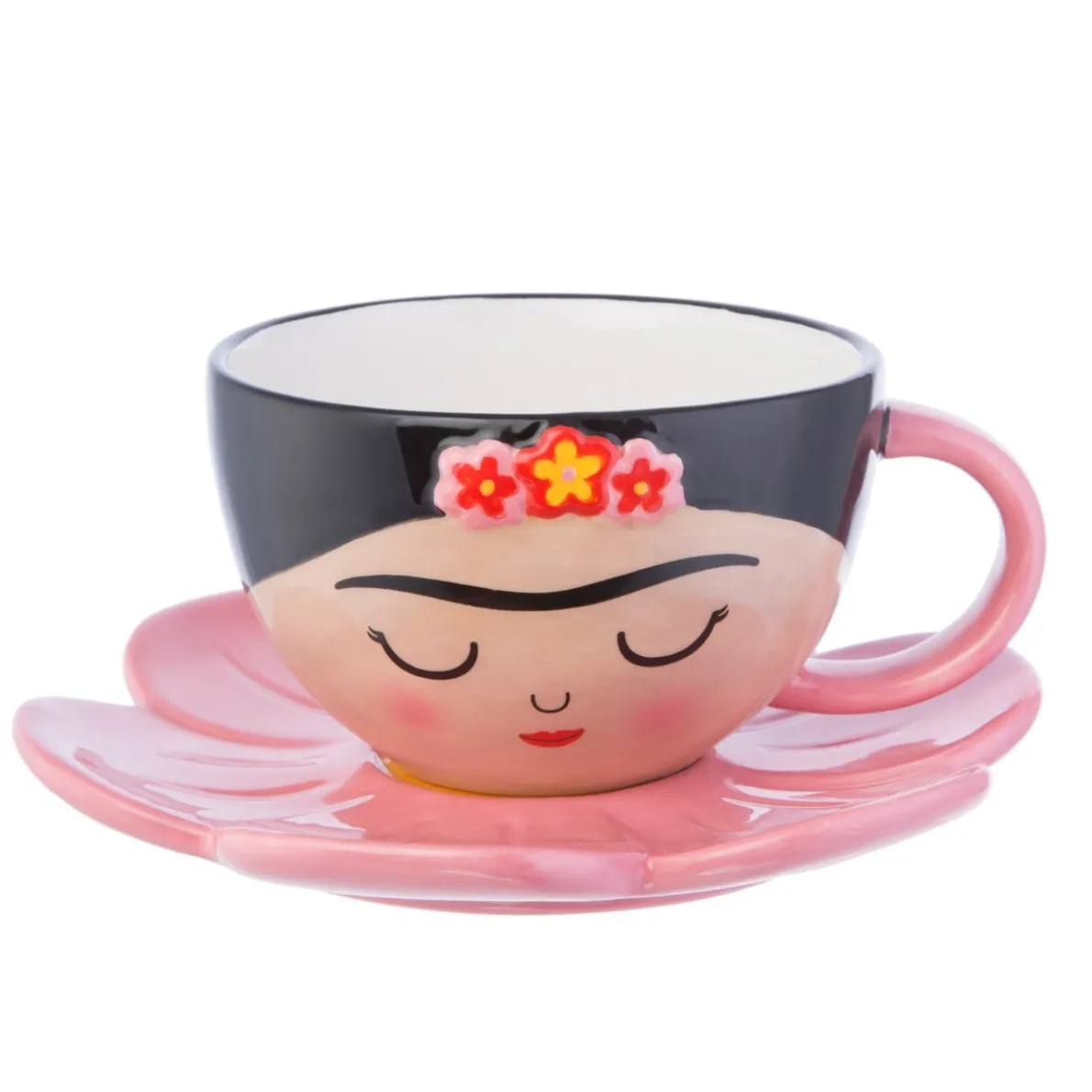 Frida Cup and Flower Saucer Set