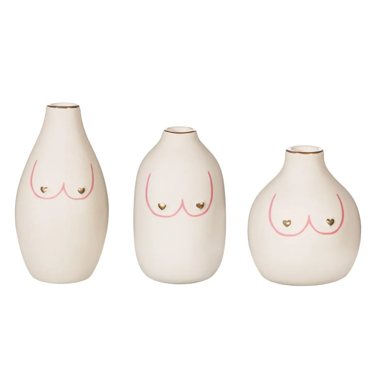 Girl Power Boobies Vases - Set of 3
