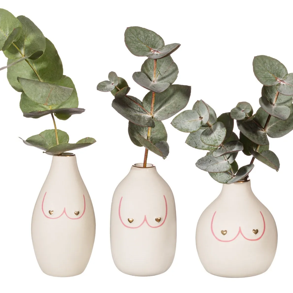 Girl Power Boobies Vases - Set of 3