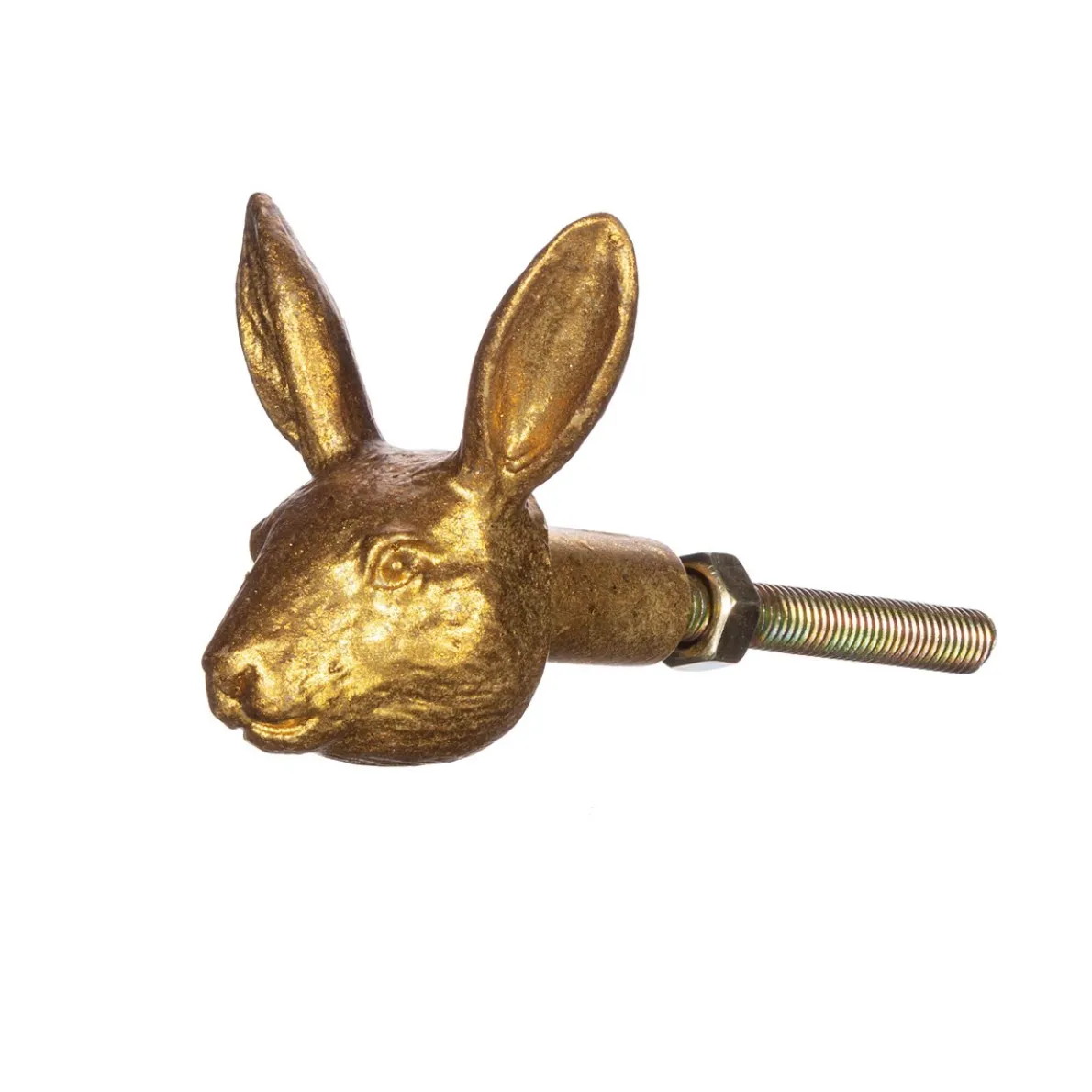 Gold Rabbit Drawer Knob