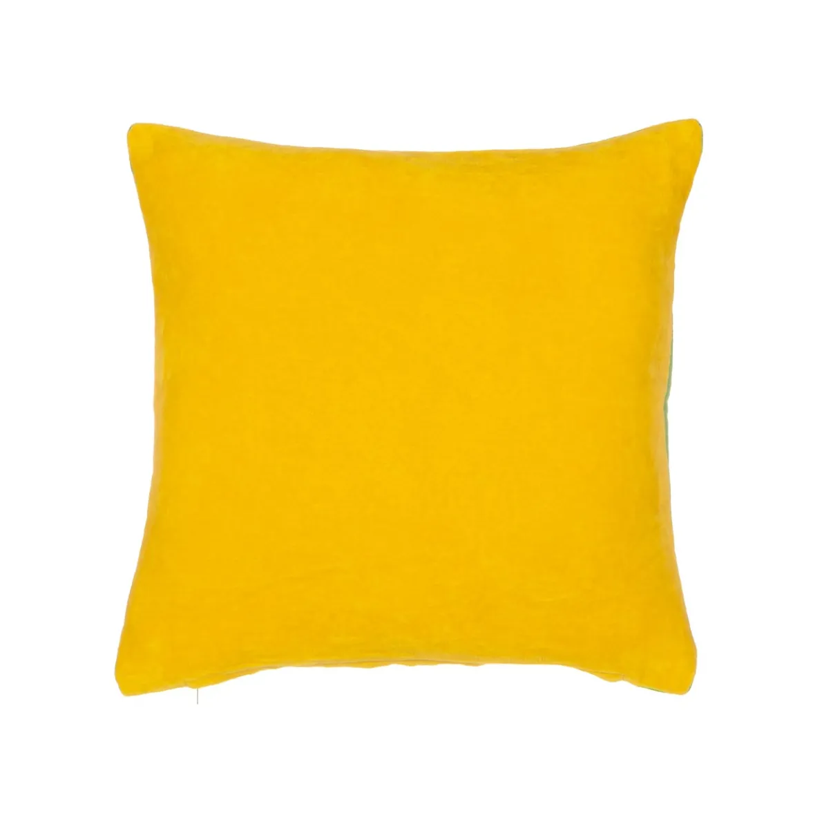 Green & Yellow Two Tone Velvet Cushion Cover