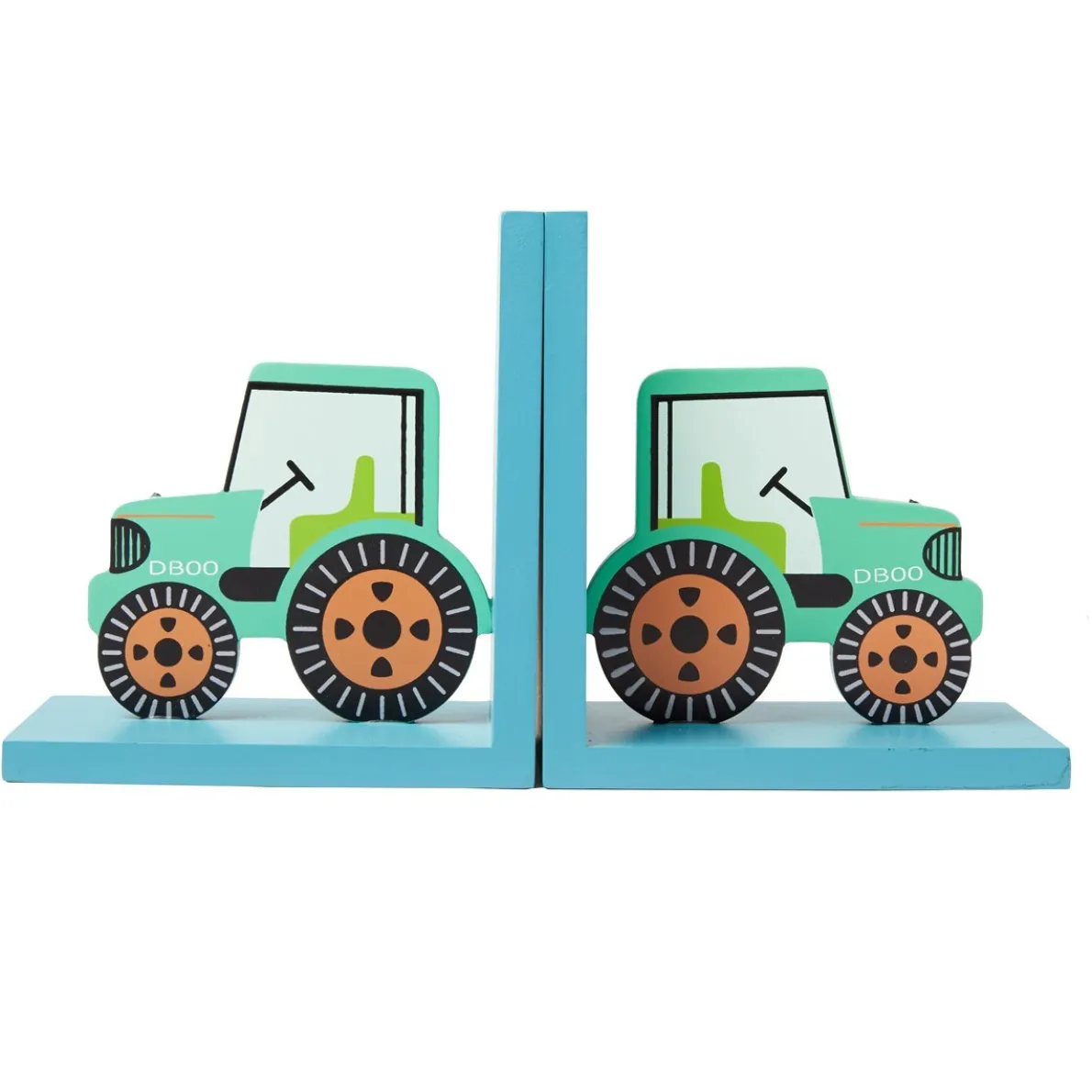 Green Tractor Bookends