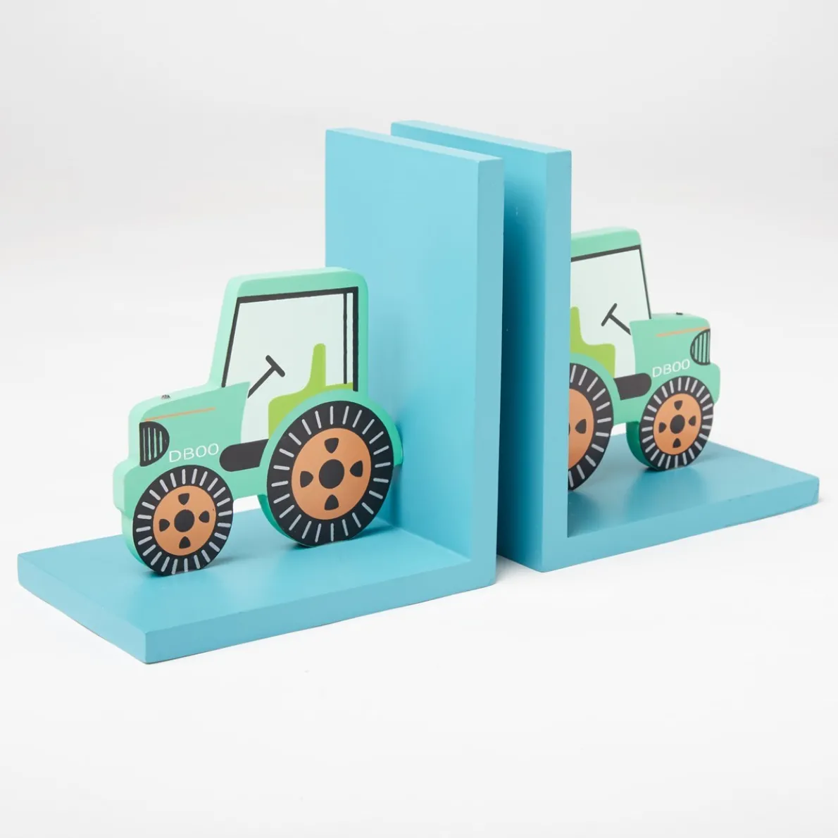 Green Tractor Bookends