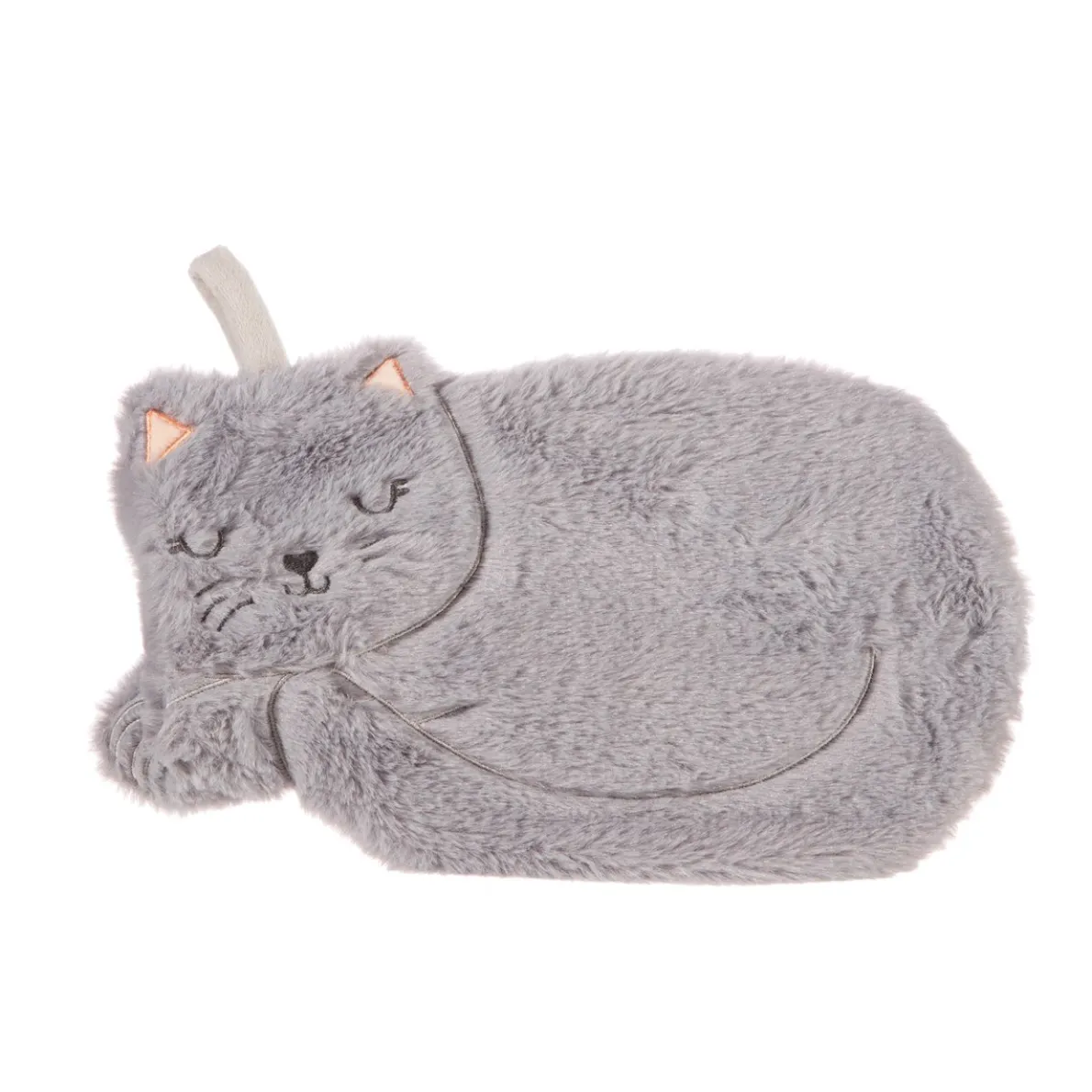 Grey Cat Hot Water Bottle