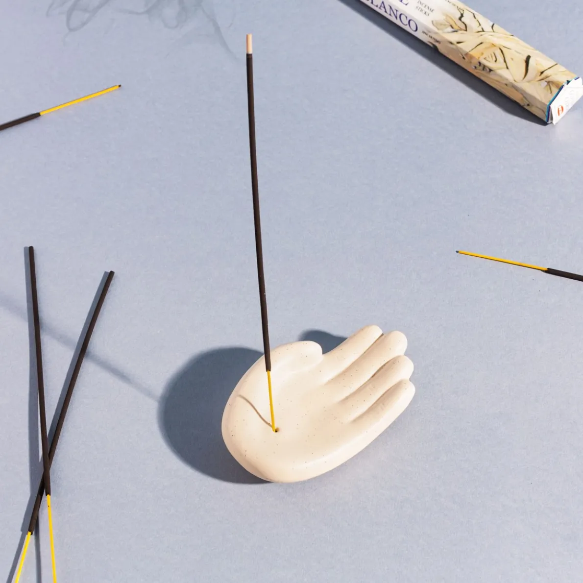 Hand Incense Holder White