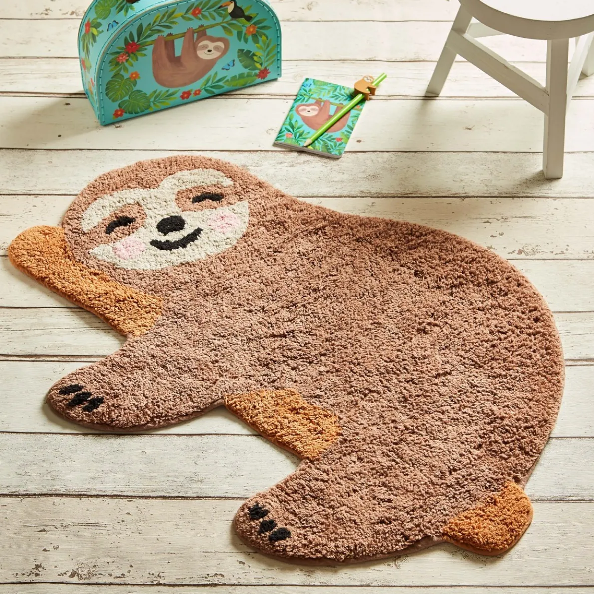 Happy Sloth Chill Zone Brown Rug