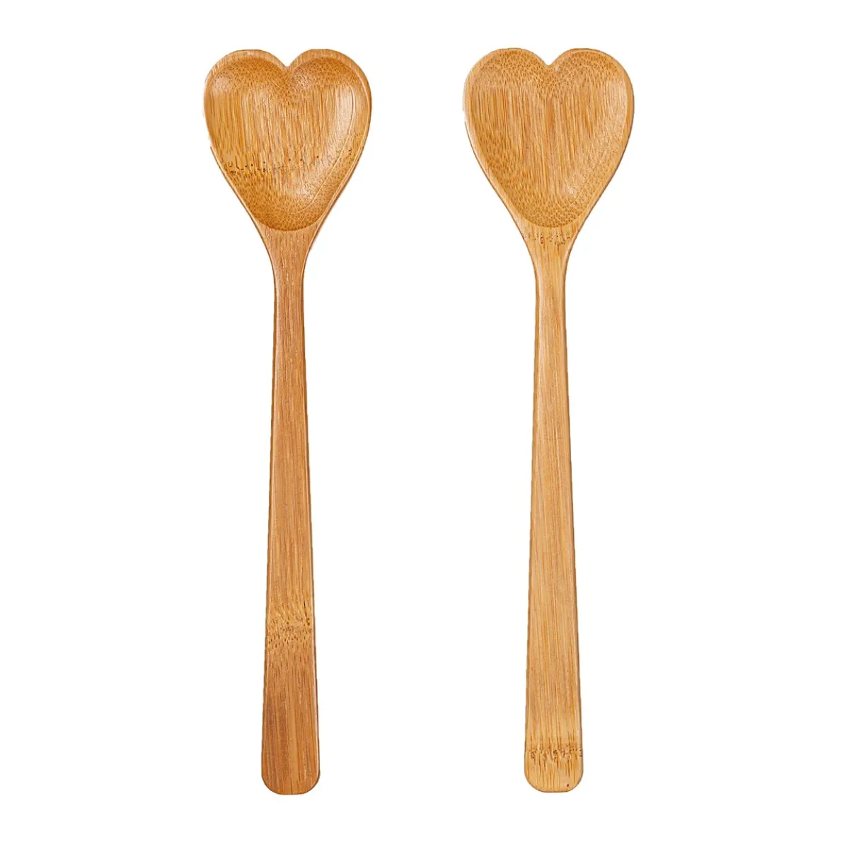 Heart Bamboo Salad Servers