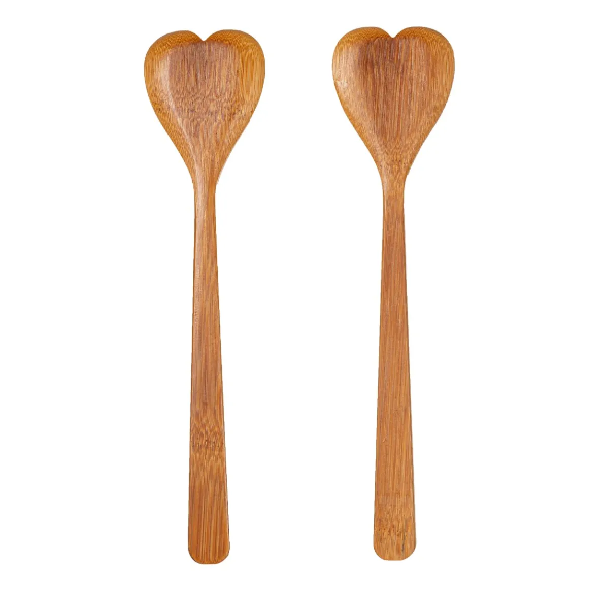 Heart Bamboo Salad Servers