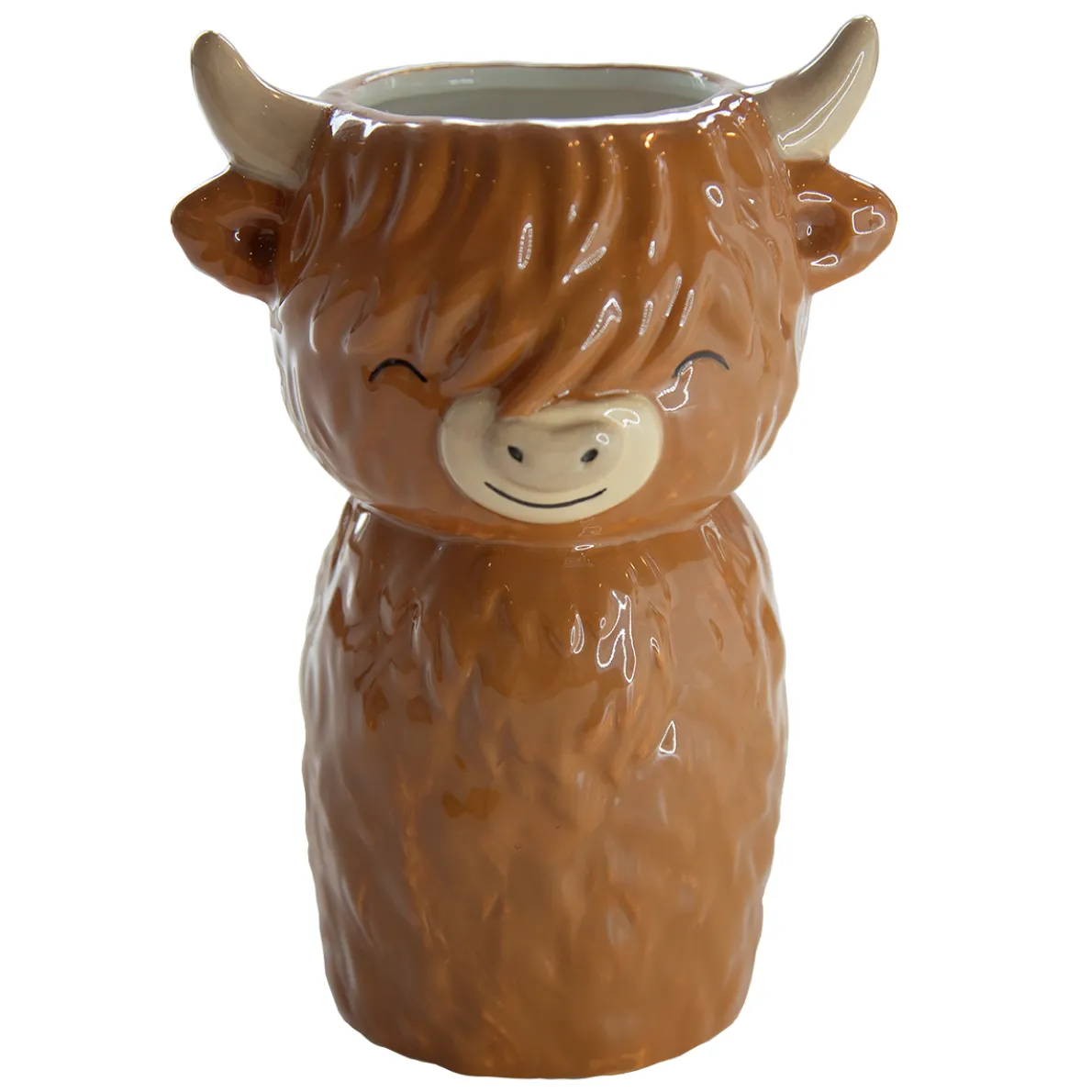 Highland Cow Shaped Vase