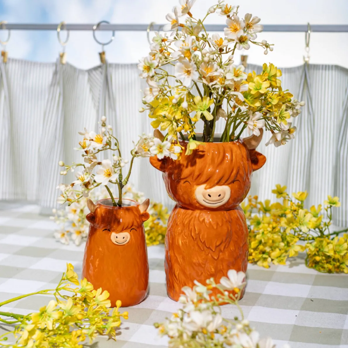 Highland Cow Shaped Vase