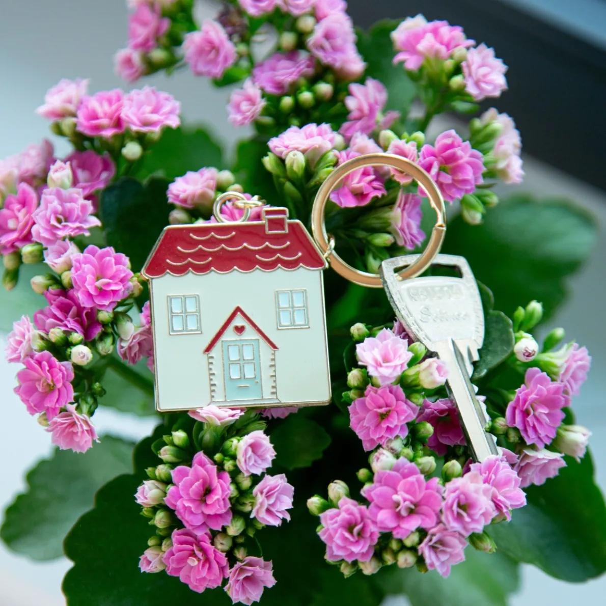 House Enamel Keyring