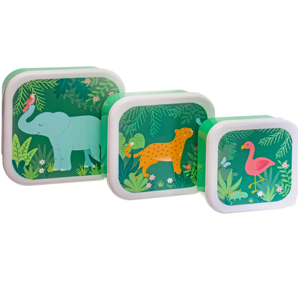 Jungle Friends Lunch Boxes - Set of 3