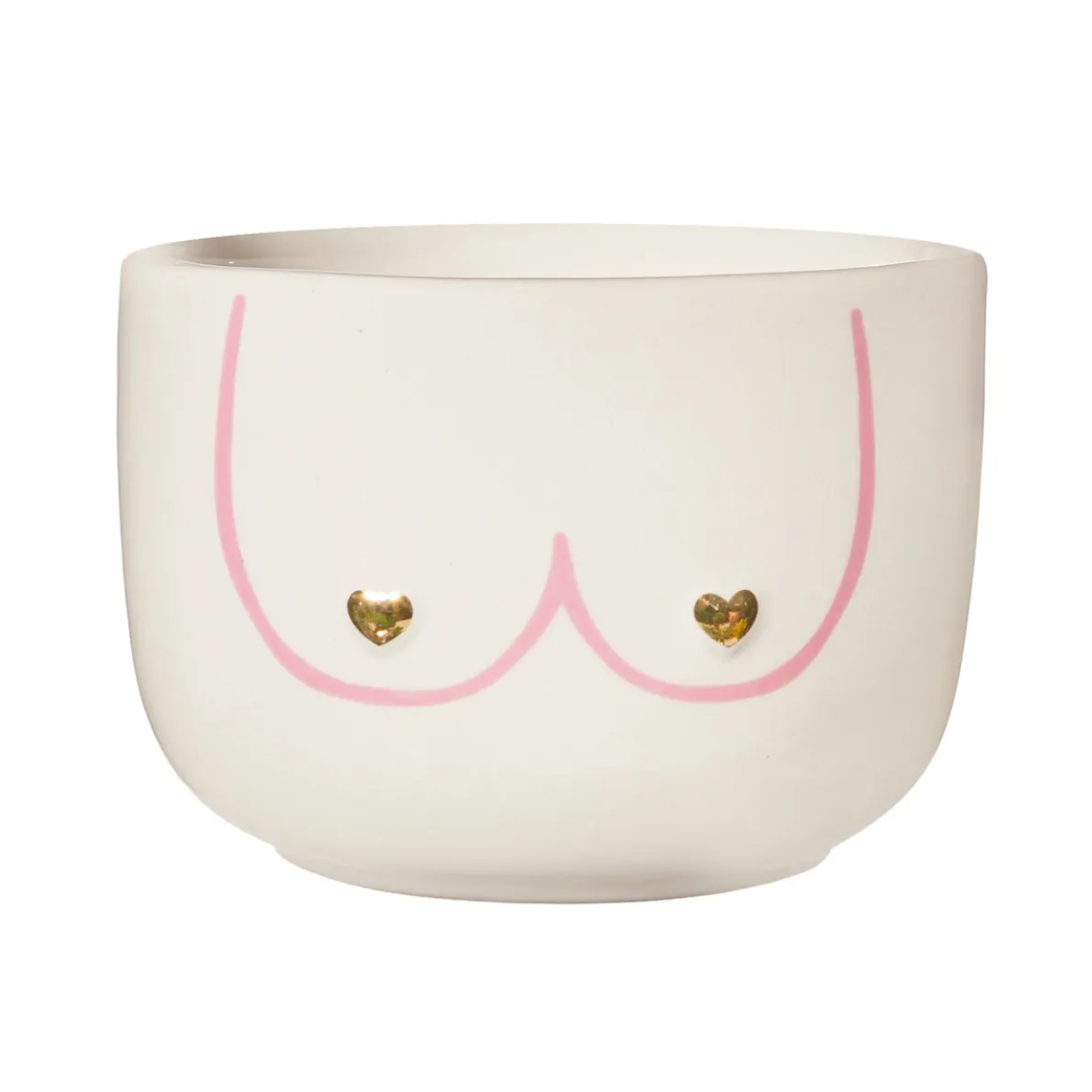 Large Girl Power Boobies White Planter
