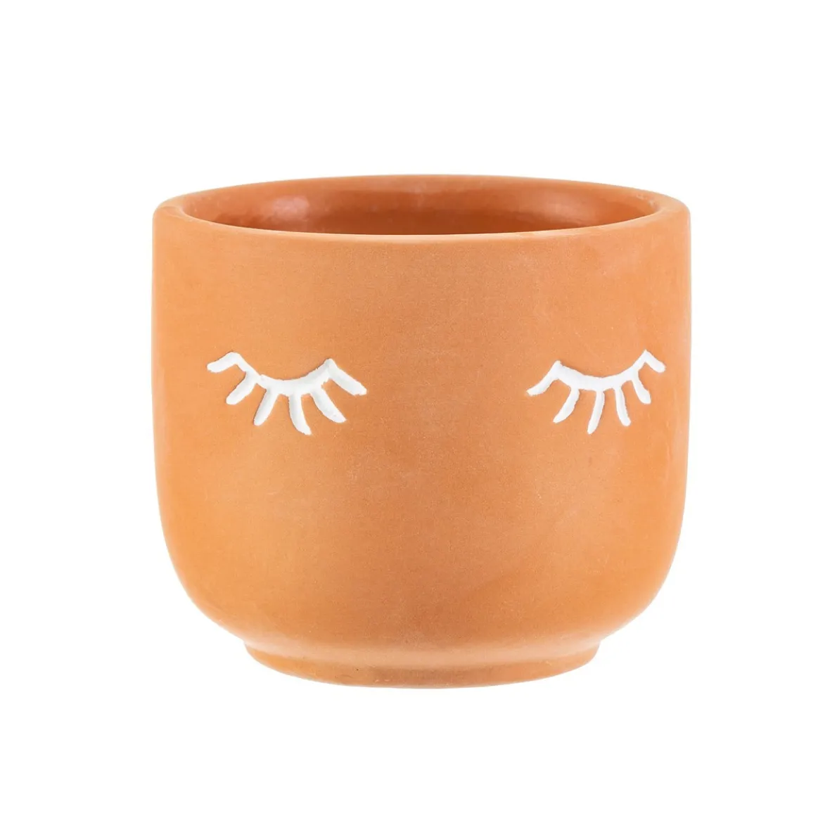 Mini Eyes Shut Terracotta Planter
