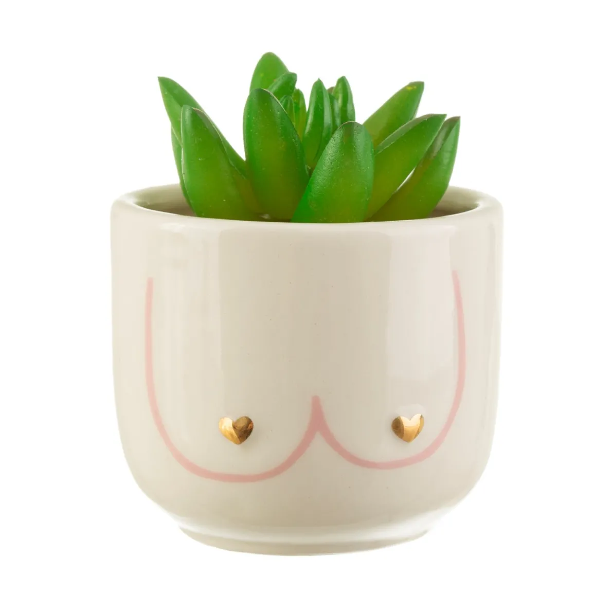 Mini Girl Power Boobies White Planter