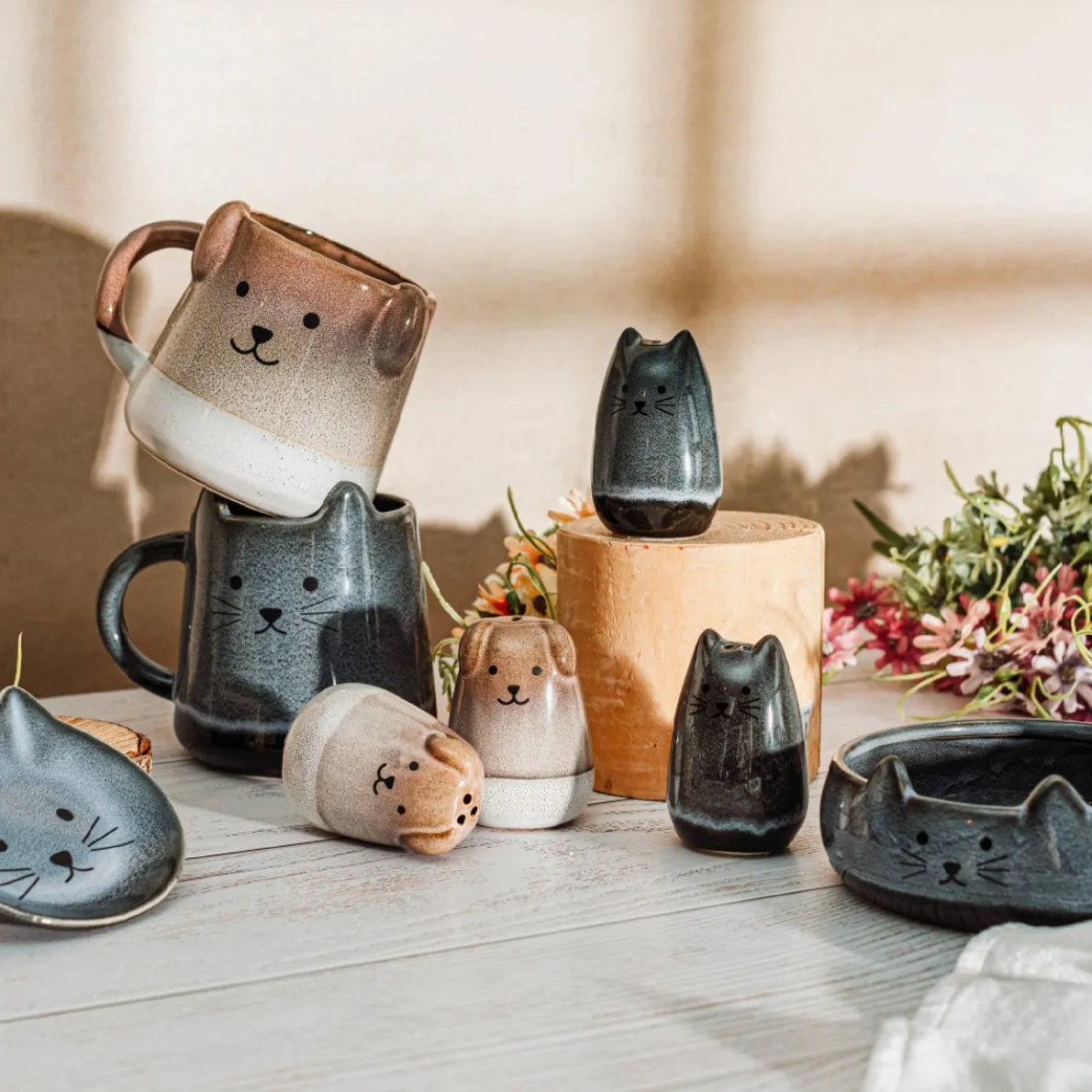 Mojave Dog Salt & Pepper Shakers