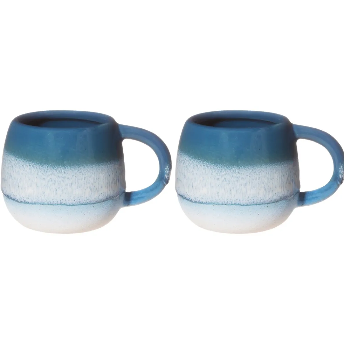 Mojave Glaze Espresso Blue Mug - Set of 2