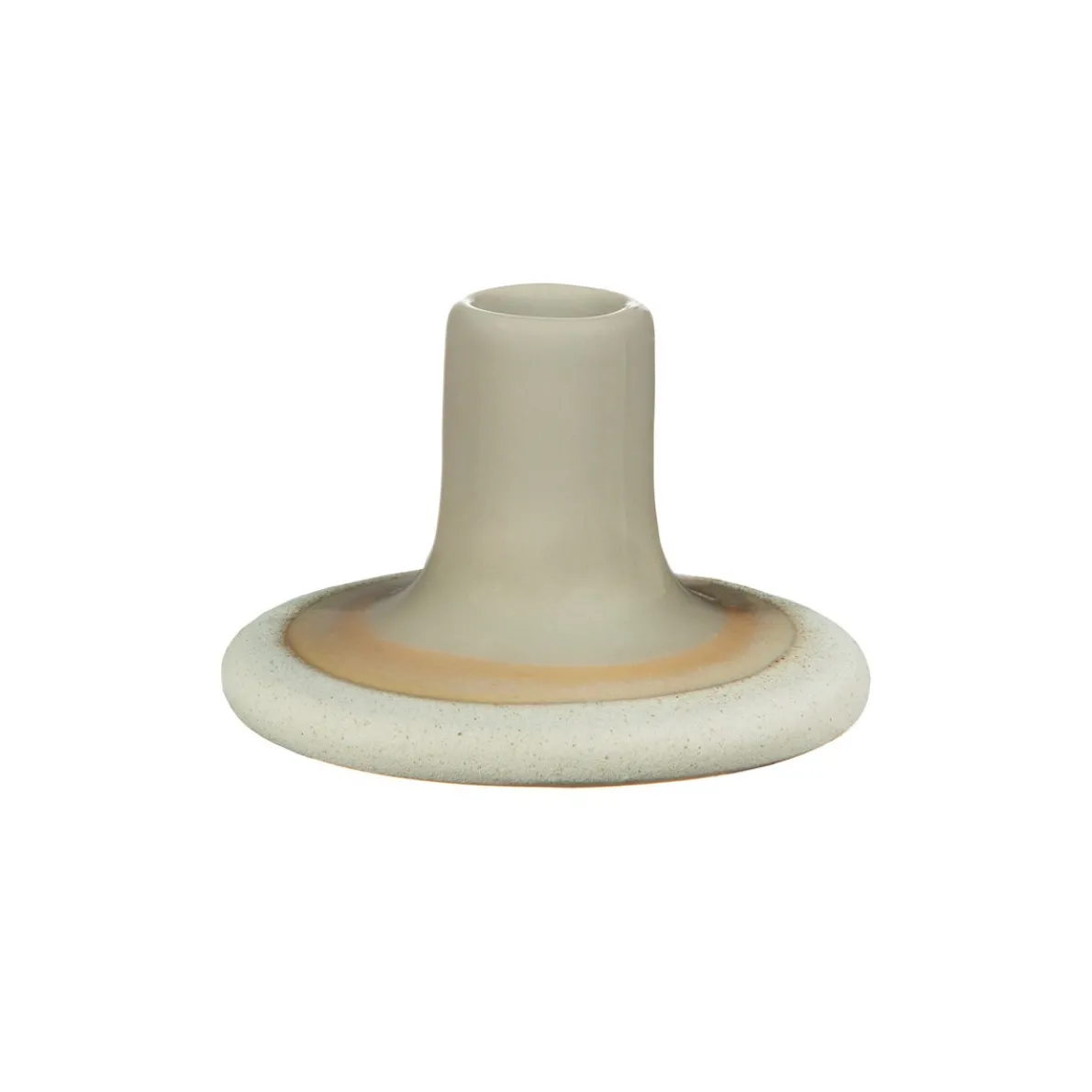 Mojave Glaze Grey Candle Holder
