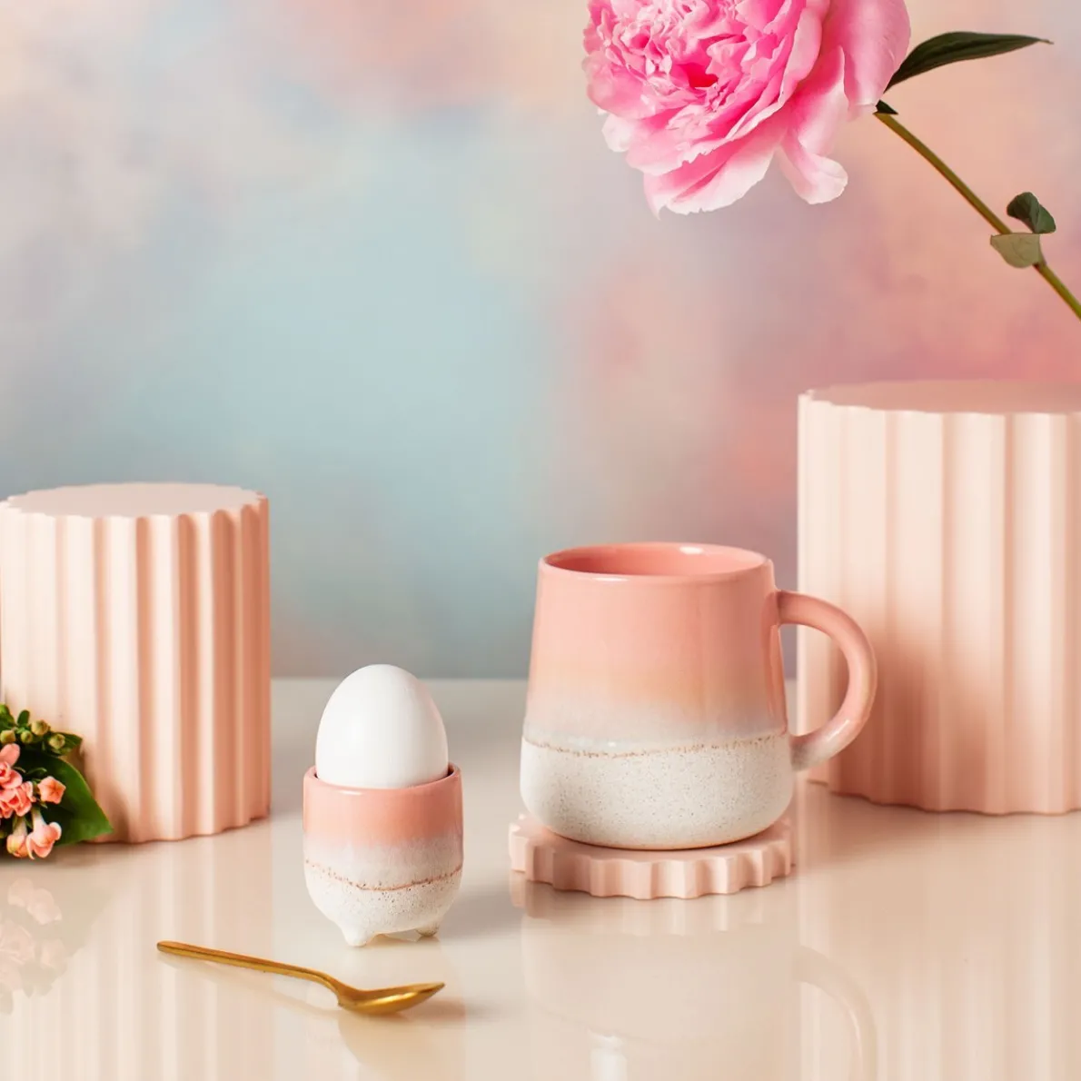 Mojave Glaze Pink Egg Cup
