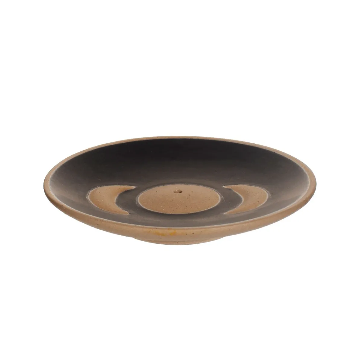 Moon Phases Incense Holder Black