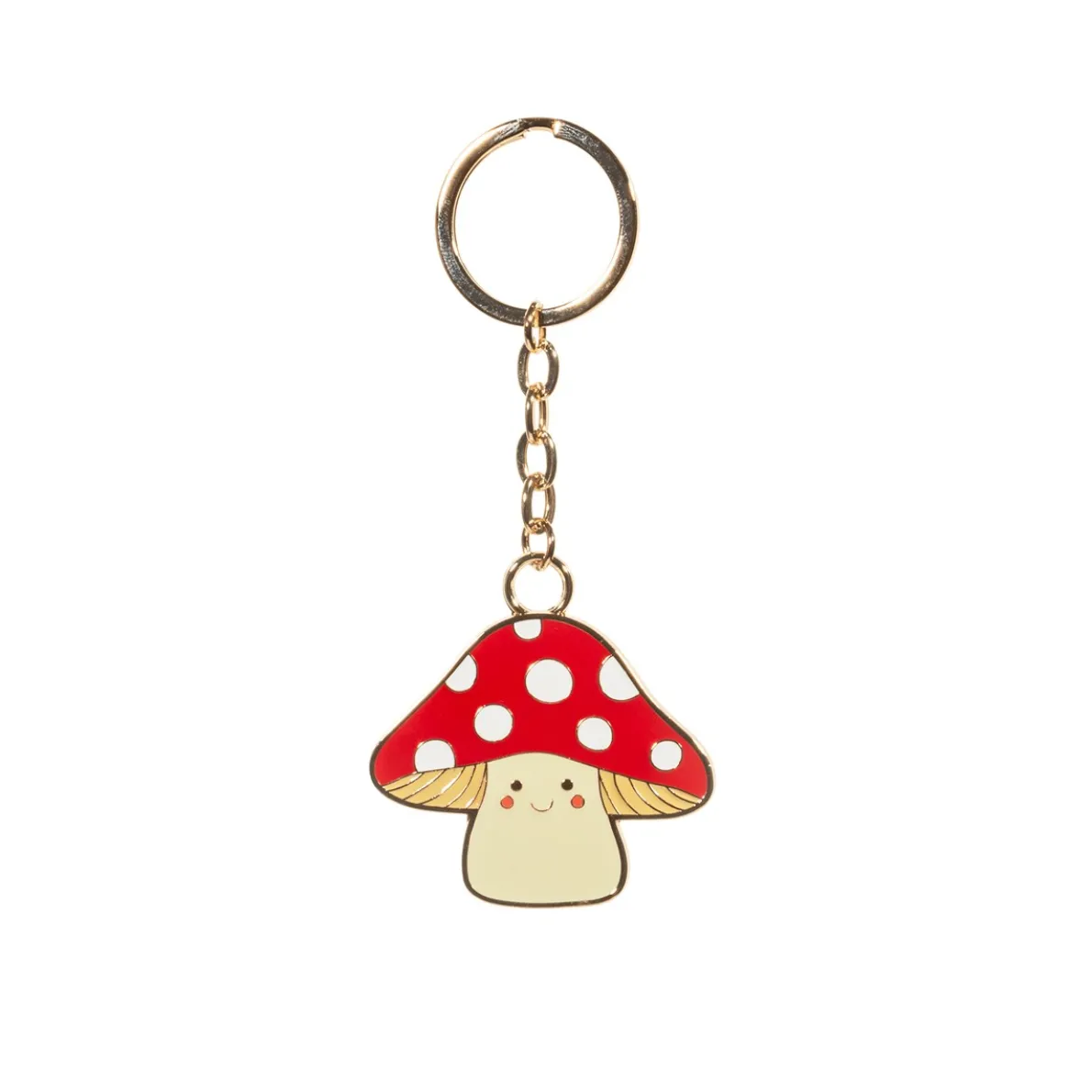 Mushroom Enamel Keyring