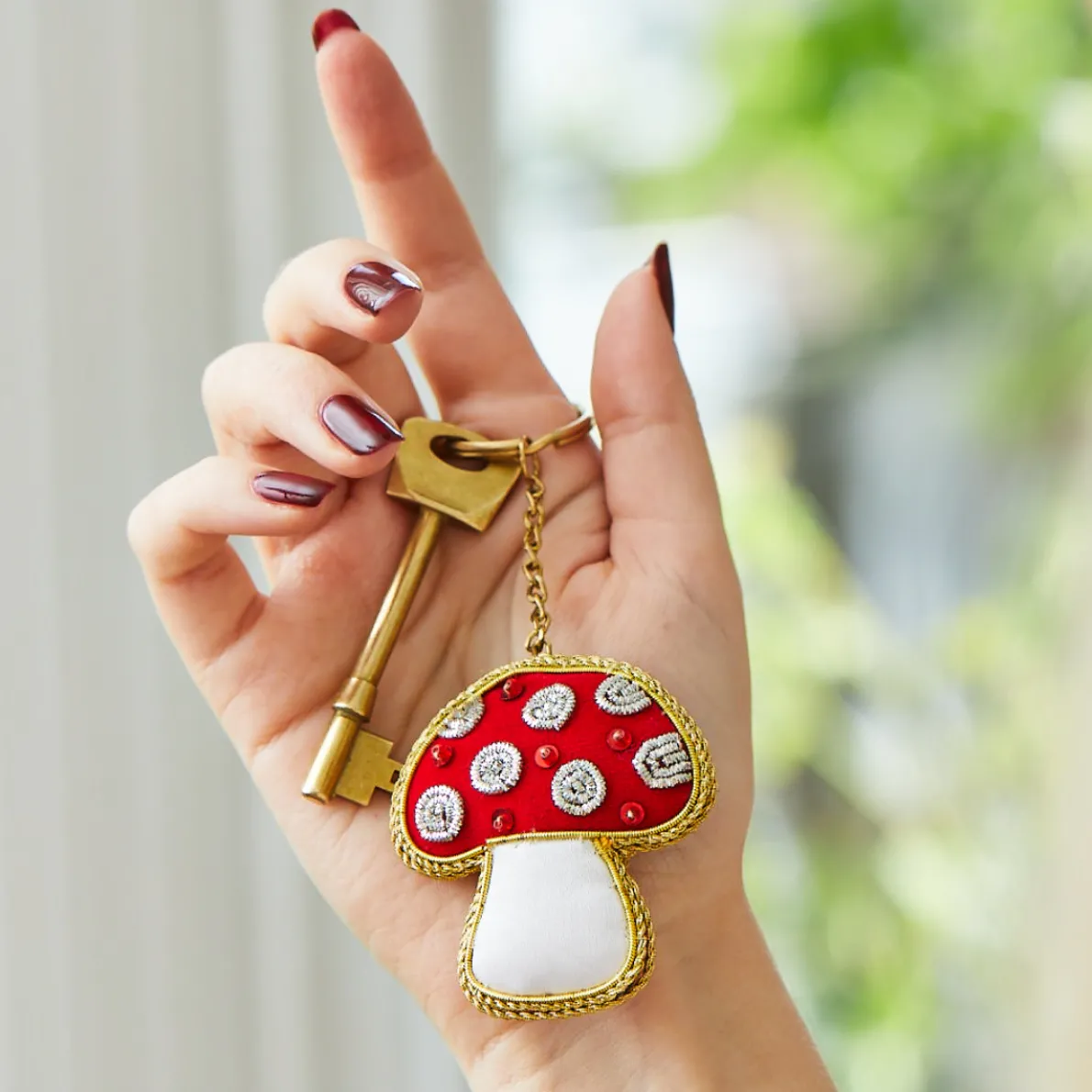 Mushroom Zari Keyring