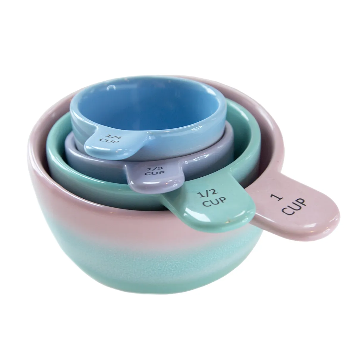 Pastel Ombre Measuring Cups Pink & Green