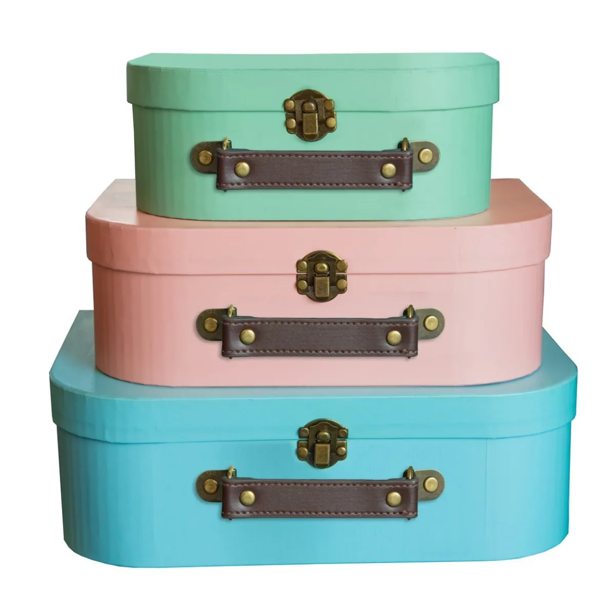 Pastel Retro Suitcases - Set of 3