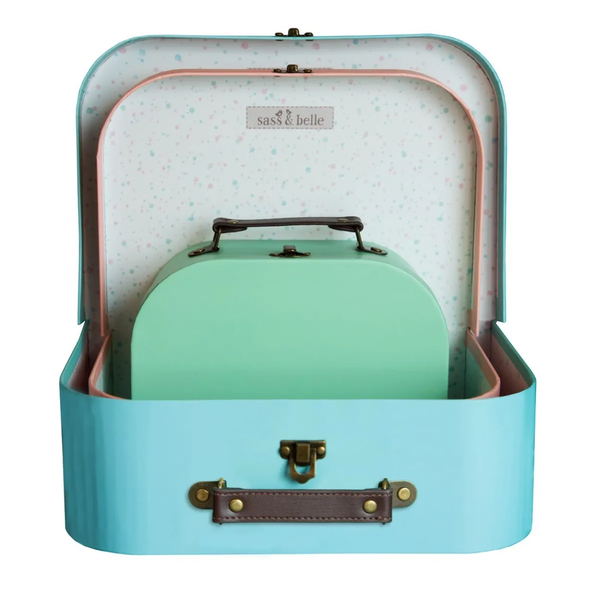 Pastel Retro Suitcases - Set of 3