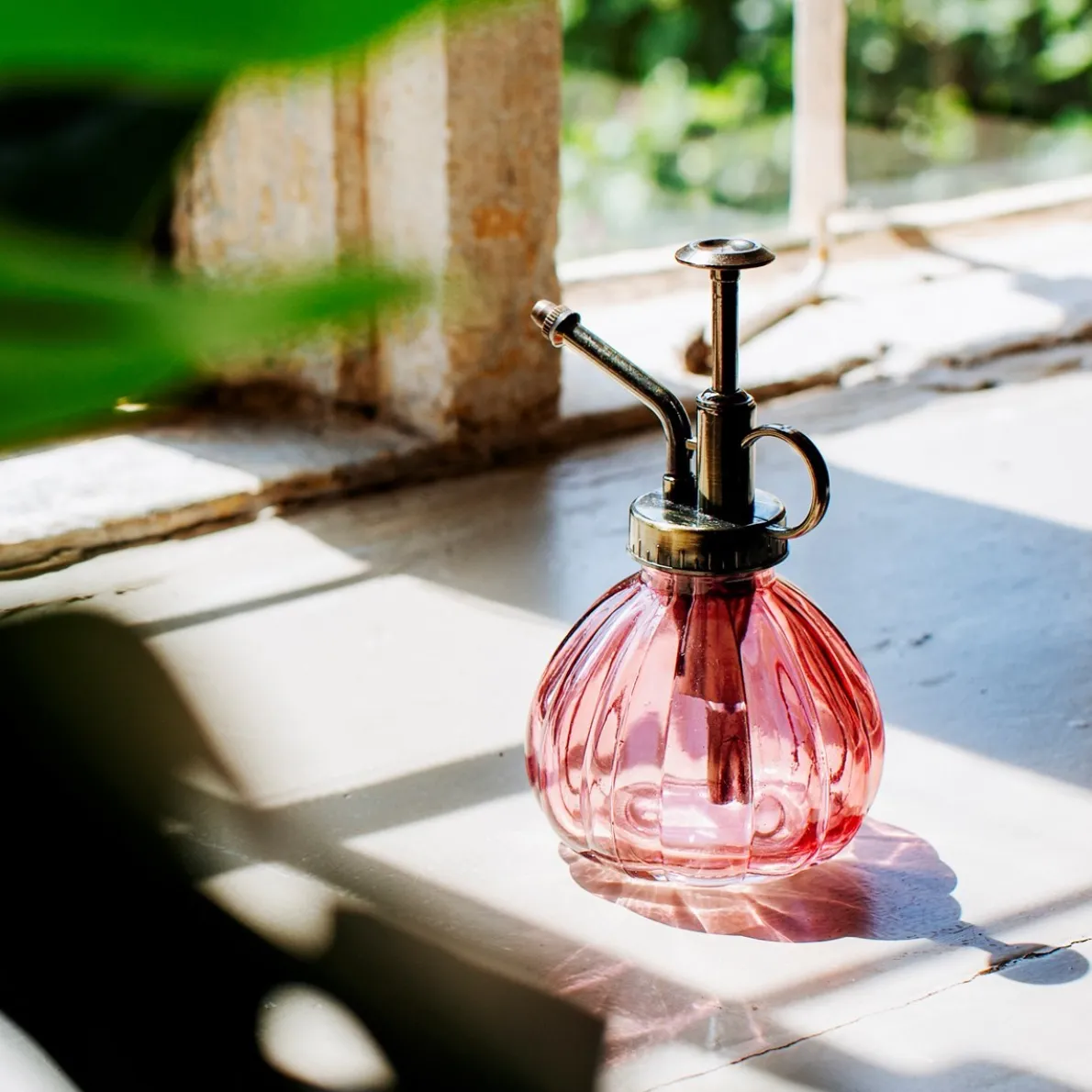Pink Glass Plant Mister