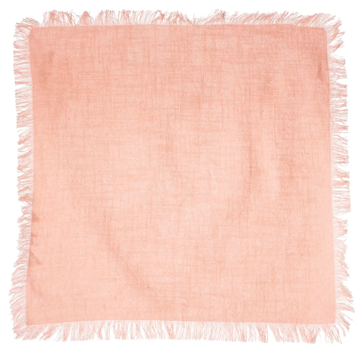 Pink Stonewash Napkins with Fringed Edge - Set of 2